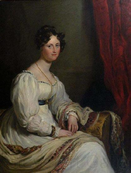 George Hayter Portrait of a young lady in an interior 1826 Norge oil painting art